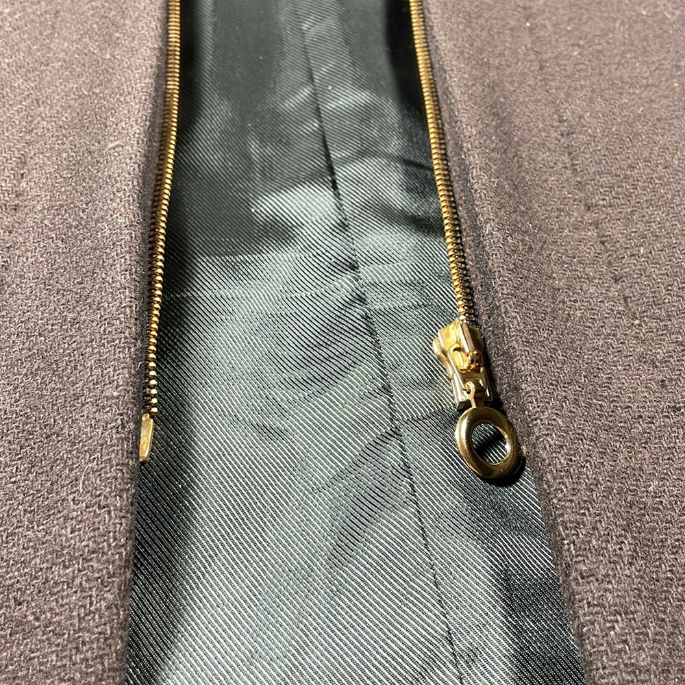 Zara Basic Brown Round Neck Wool Blends Long Coat… - image 5